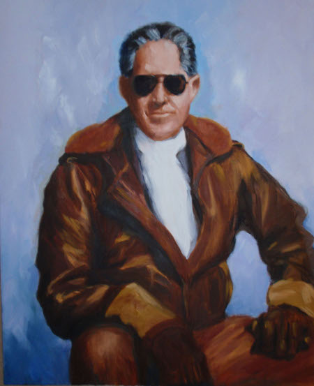 Portrait of Texas Painter Ken Arthur painted by his wife, Pam Arthur