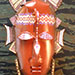 Texas artist sculptor Ken Arthur - Senufo Mask Ivory Coast - Painted Steel