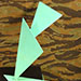 Texas artist sculptor Ken Arthur - Tumbling Triangles - Painted Steel