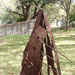 Texas artist sculptor Ken Arthur - Aftermath Distressed Steel - War Trilogy #3