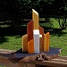Texas painter artist Ken Arthur - Manhattan Abstraction - Acrylic and Wood Sculpture
