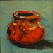 Texas painter Ken Arthur Red Jar Acrylic on Canvas painting
