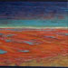 Texas painter artist Ken Arthur Red Sea Painting - Oil on Board