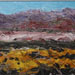 Texas painter artist Ken Arthur Rosillos Mountains Big Bend Painting - Oil on Board