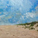 Texas painter artist Ken Arthur Texas Gulf Coast Dunes Painting - Oil on Board