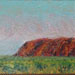 Texas painter artist Ken Arthur - Ayres Rock Australia - Oil Crayon on Board