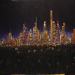 Texas painter artist Ken Arthur - Austin Nightscape - on Canvas