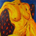 Texas painter artist Ken Arthur - Undressed Figure #2  - Oil on Board
