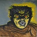 Texas painter artist Ken Arthur - Werewolf  - Acrylic on Canvas painting