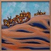 Texas painter artist Ken Arthur - The Watchers Painting - oil paints, mesonite board, wood frame  
