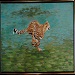 Texas painter artist Ken Arthur - Cheetah, Acrylic on Canvas Painting